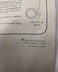 1983 Moen 74907 Boutique Collection Stanadyne Wide Spread Bath Tub Faucet.