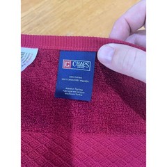 Chaps Home Cranberry Red 100% Cotton Bath Towel 30×58 Made in Turkey NWT
