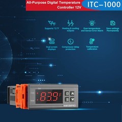 Inkbird Space Heater Fan Temperature Controller Freezer Breeding Greenhouse 12V