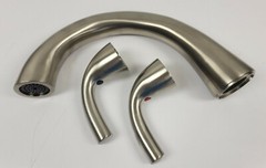 Roman Tub Wide Spread 3 Hole Trim Faucet Handles Brushed Nickel