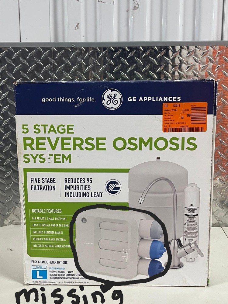 GE Under-Sink 5-Stage Premium Reverse Osmosis Water Filtration System