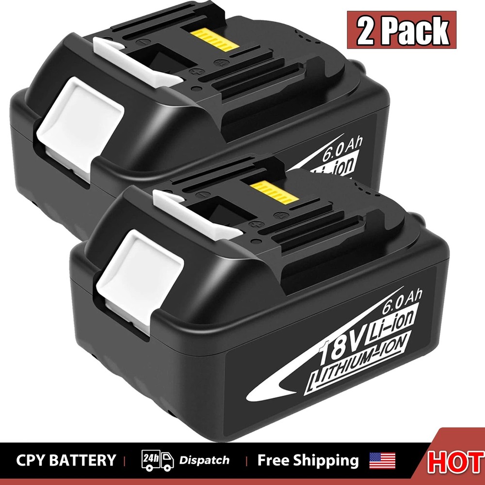 2 PACK 6.0AH Lithium Battery Replace For Makita 18V BL1830 BL1850 BL1860 BL1860B