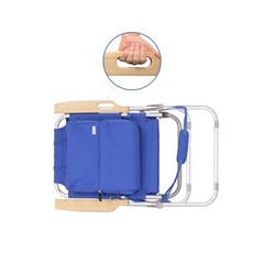 17″ High Seat Beach Chair with Canopy for Adults, Cooler / Storage Pouch, 300 lb