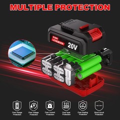 Pack 20V 6Ah Li-Ion Battery for Bauer 1702C-B 1701C-B 1907C-B 2108C-B 2109C-B