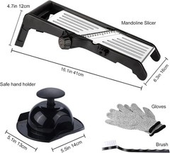 7-in-1 Adjustable Stainless Steel Mandoline Vegetable Food Slicer for Kitchen –
