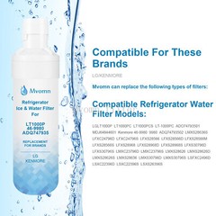 1~6 Packs Fits LG LT1000P/ADQ747935 GF-D706BSL Refrigerator Fresh Water Filter