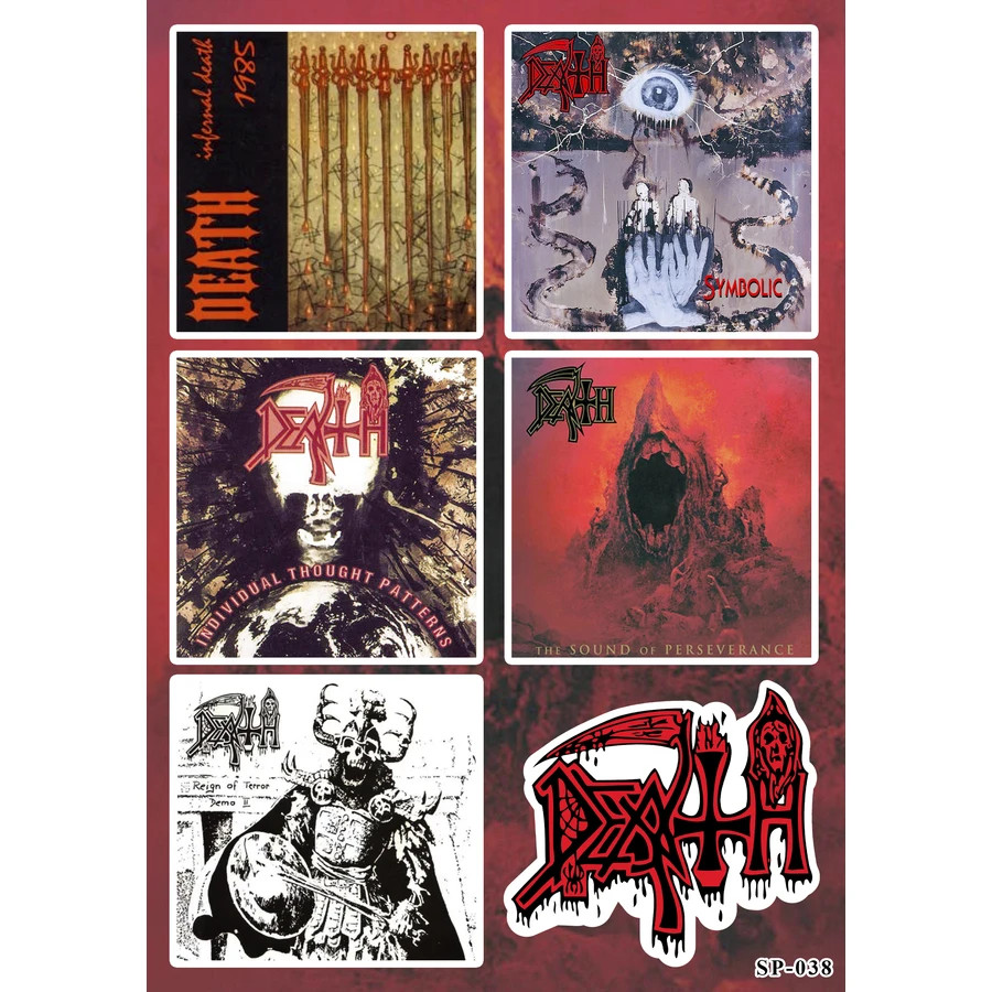 Death Albums Sticker Pack | The Sound of Perseverance Symbolic Death Metal Band