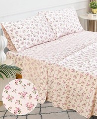 100% Cotton Sheets Fitted Flat Bed Sheets Twin,Twin XL,Full,Queen,King Size
