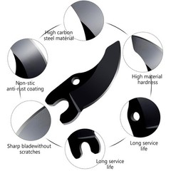2Pcs N920015 & 1Pcs Na044629 Cordless Pruning Shears Replacement Blades Compatib