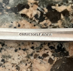 Christofle France Acier Berry Salad Fork Flatware 6 3/4″