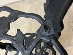 Vintage Victorian Cast Iron 3 Tier plant Stand 26.5”h Flat Black Rose Pattern