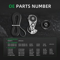 Serpentine Belt Tensioner idler Pulley Kit for Ford Grand Marquis Crown Victo…