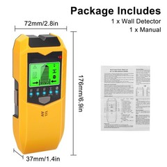 5 in 1 Digital Stud Finder Wood Metal Pipe Wire Wall Scanner Sensor LCD Detector