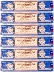 Lot of 90 gms Original Nag Champa Incense Sticks 15 gram x 6 by Satya Sai Baba