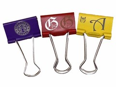 Money clip fold Back Clips Any Text Numbered Letter Or Logo 12pk