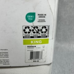Sonoma Easy-Care Sheet Set King White 525 TC Cotton Blend 4pc Sateen