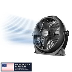 Lasko WindMachine 20″ Floor Fan 3-Speed Air Circulator Black A20305