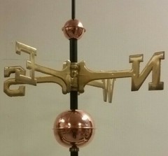 WEATHERVANE COPPER BALLS ,SEMI WEATHERED,HEAVY DUTY !! 2” & 4” AS SHOWN
