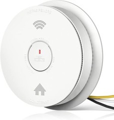 SITERWELL Hardwired 2 in 1 Smoke Carbon Monoxide Detector with Batteries Back Up
