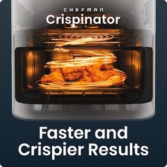 Chefman Crispinator Air Fryer 6-in-1 8 Qt 450°F Max Temp TurboFry Concrete – New