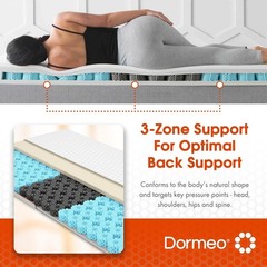 Dormeo California King Cooling Mattress Topper 3 inch 3 Zone Octaspring – NEW