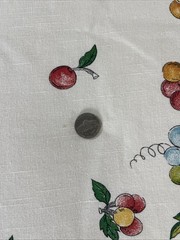 Renaissance-style Rectangular TABLECLOTH SCROLL & FRUITS 60x 78”