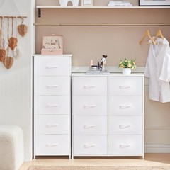 Tall Dresser with 5 Drawers Storage Organizer Chest of Drawers for Bedroom