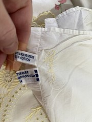Pratesi Italy 3pc Sheet Set Lace Poly/Cotton Off White Yellow