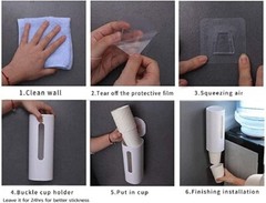 Wall-Mounted cup dispenser, Bathroom Cup holder for Home Office Gym 1 PCS