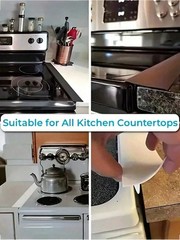 Clearance Silicone Stove Gap Cover, Heat Resistant, Easy Clean, Black 21 inch