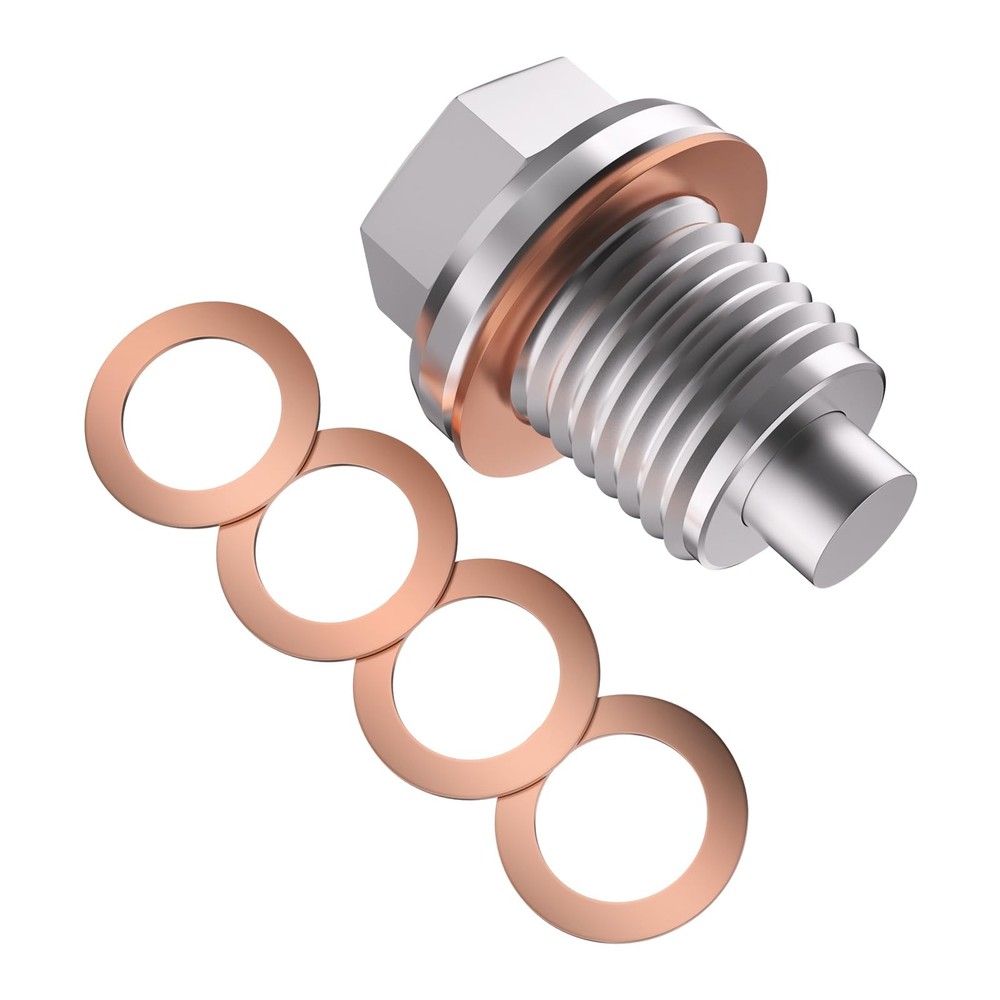M14x1.5 Magnetic Oil Drain Plug, Stainless Steel Oil Pan Drain Nut Bolt with …