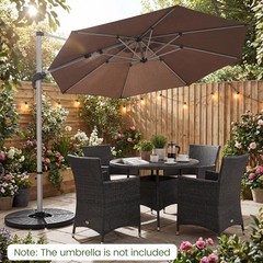 4 Piece 140 Lbs Umbrella Base, Offset Umbrella Weights with Black 140.0 Pounds