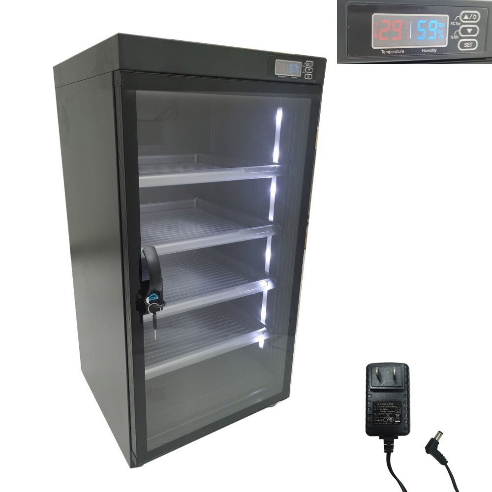 100L Full Automatic Digital Camera Dehumidify Storage Lenses Gear Dry Cabinet