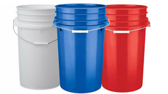 7 Gallon Food Grade BPA Free Large Bucket with Screw On Airtight Lid (Pack of 3)