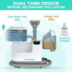 HAUSHOF Steam Portable Carpet and Upholstery Cleaner Deep Couch Cleaner Machine