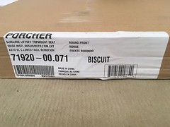 Porcher 71920-00.071 Luxury ROUND FRONT Slow Close Toilet Seat, Biscuit