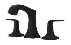 Pfister Bellance Matte Black Wide-Spread Bathroom Sink Faucet LF-049-BLLB
