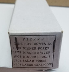 NEW Vintage PIERRE 12pc Stainless Steel Korea Modern MCM Silverware NOS