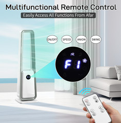 Bladeless Tower Fan with Remote Control Quiet Cooling Fan for Home Office