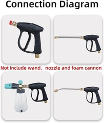 1/4″ High Pressure Washer Gun 4350 PSI Car Wash Foam Spray w/ M22-14mm Connector