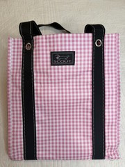 SCOUT Bagette Market Tote Reusable Grocery Bag with Burst-Proof Bottom Pink
