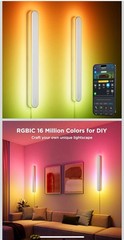Govee Smart RGBIC Wall Sconce 2-Pack Compatible with Matter & Alexa