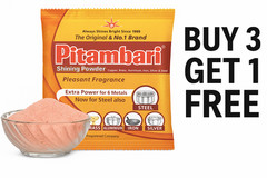 Pitambari Shining Powder for Copper Brass Aluminium Iron Silver BUY 3 GET 1 FREE