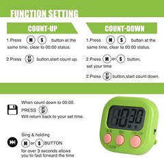Large LCD Digital Kitchen Cooking Timer Count Down Up Clock Loud Alarm Magnetic