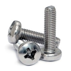 M6 / 6mm Phillips Pan Head Machine Screws, Stainless Steel A2, DIN 7985, 8-70mm