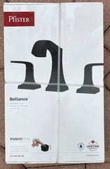 Pfister Bellance Matte Black Wide-Spread Bathroom Sink Faucet LF-049-BLLB