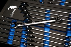 Capri Tools Combination Wrench Set, 19-Piece, Metric, Mechanic’s Tray