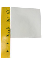 Vintage White Ceramic Tile 4.25 in Subway Square Rippled Matte Potters Touch