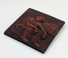 VTG Guayaquil Ecuador El Carbonero Kingman Wall Decor Tile Red 4.75″ by 5.25″