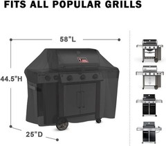 Grill Cover 7130 Premium Outdoor Cover for Weber Genesis II 3 Burner & Genesis 3